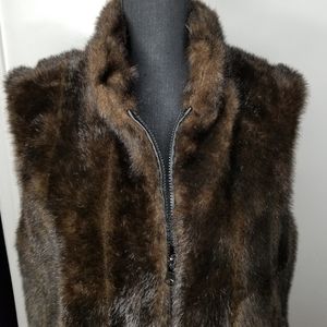 Giacca Gallery Womens Mahogany Faux Fur